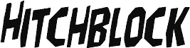 Preview of the Hitchblock Staggered Rotalic font