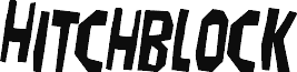 Preview of the Hitchblock Staggered Rotated font