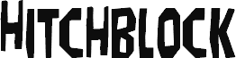 Preview of the Hitchblock Staggered font