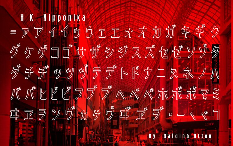 H K Nipponika Czcionka