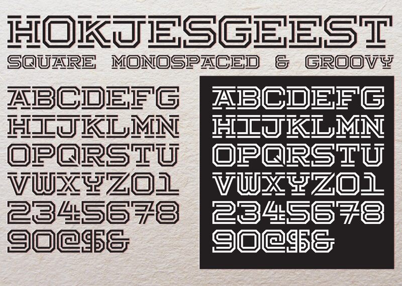 Hokjesgeest Schriftart