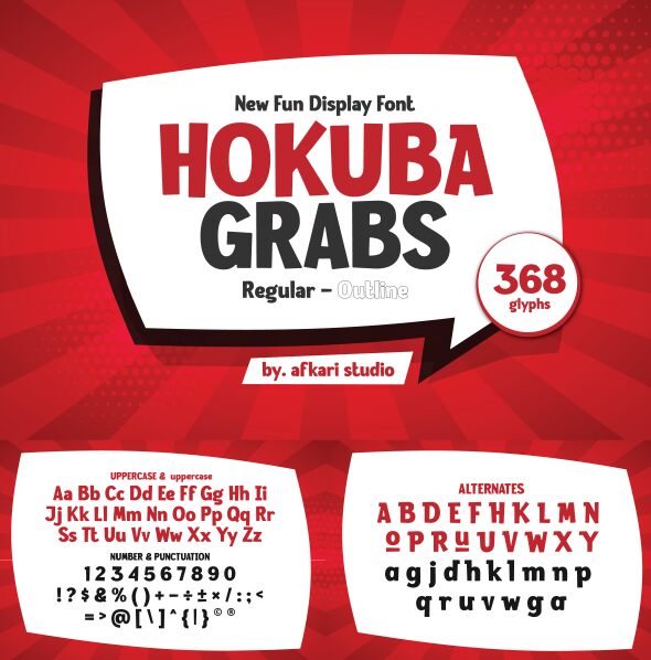 Hokuba Grabs Schriftart