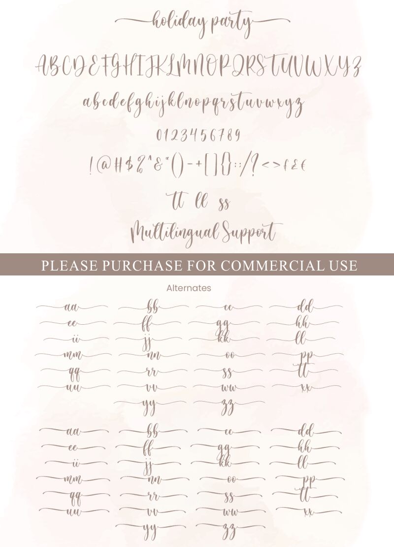 Holiday Party Czcionka