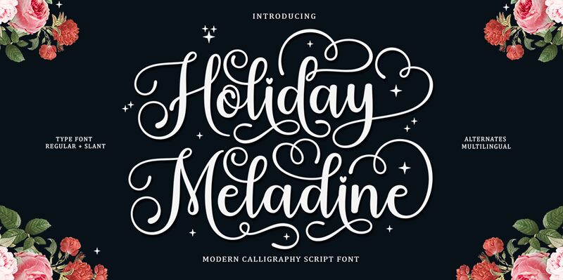Holiday Meladine Schriftart