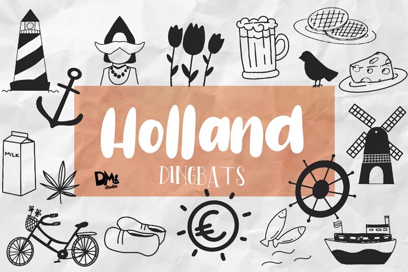 Holland Dingbats Schriftart