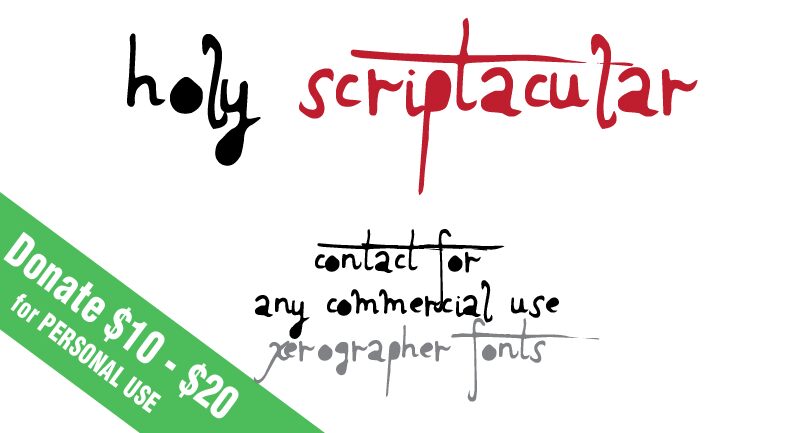 HolyScriptacular Carattere