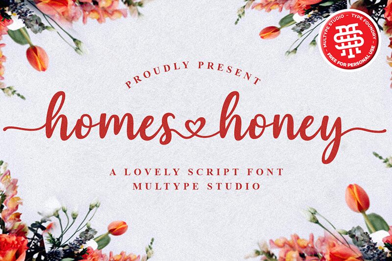 homes honey Schriftart