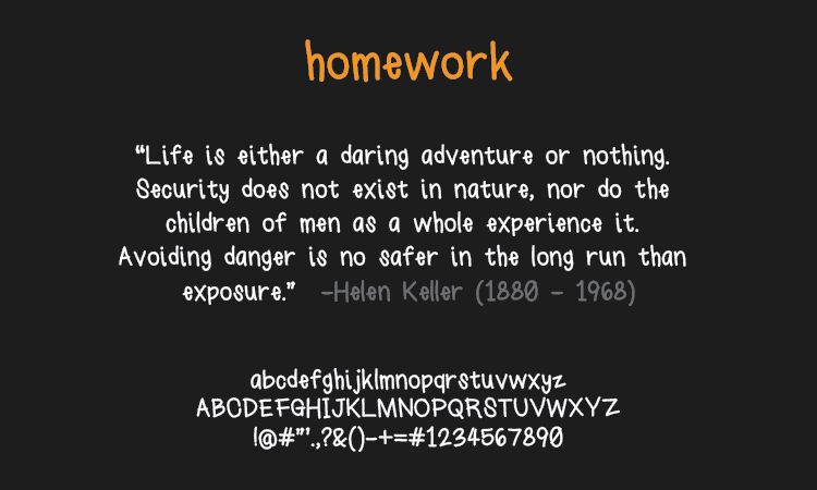 HomeWork Шрифт