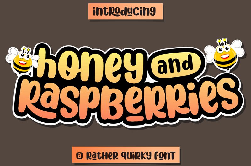 Honey and Raspberries Schriftart