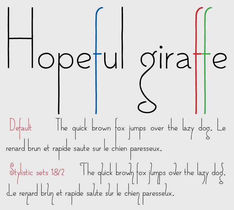Hopefulgiraffe Schriftart