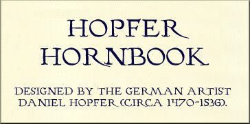 Hopfer Hornbook Czcionka