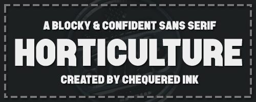 Horticulture Schriftart