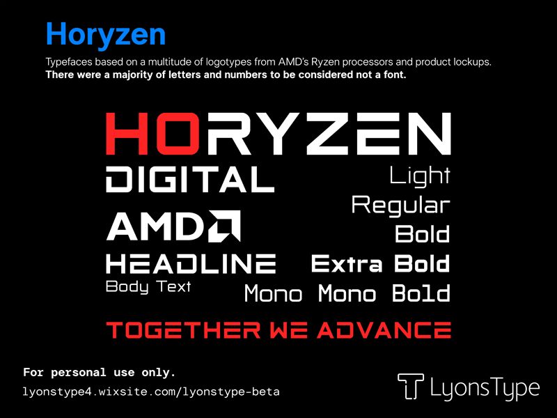 Horyzen Czcionka