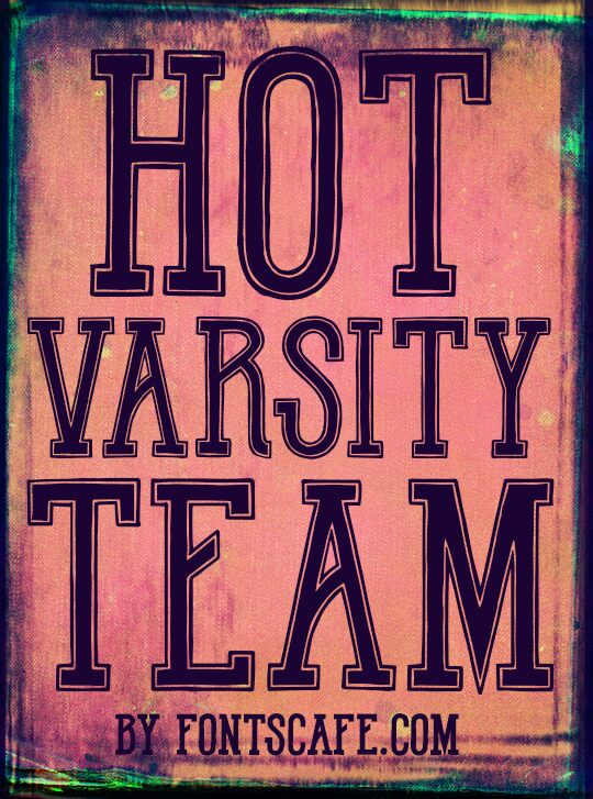 Hot Varsity Team Carattere