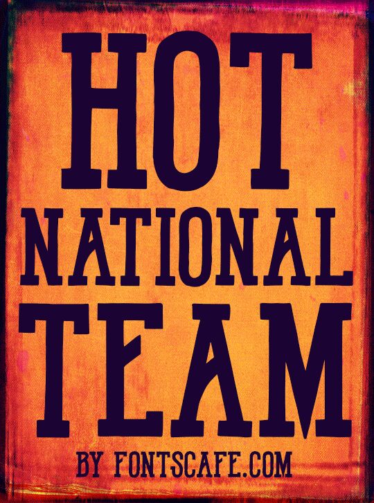 Hot National Team Schriftart