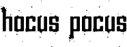 Preview of the hocus pocus Regular font