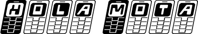 Anteprima del carattere Hola Mota Expanded Italic