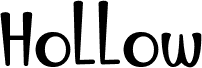 Anteprima del carattere Hollow