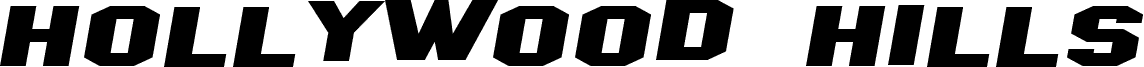 Hollywood Hills Expanded Italic