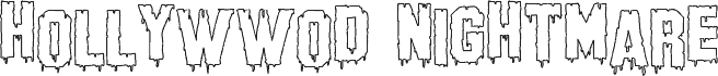 Hollywwod Nightmare Outline フォント