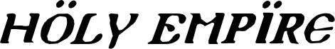 Náhled písma Holy Empire Italic