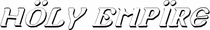 Náhled písma Holy Empire Shadow Italic