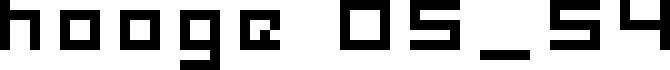 Vorschau der Schriftart hooge 05_54