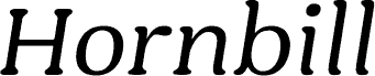 Hornbill Trial Italic fonte