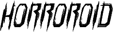 Podgląd czcionki Horroroid Italic