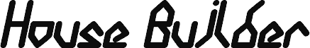Preview of the House Builder Bold Italic font
