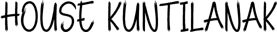 Preview of the House Kuntilanak font