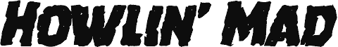 Anteprima del carattere Howlin' Mad Mangled Italic