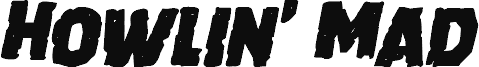 Anteprima del carattere Howlin' Mad Staggered Italic