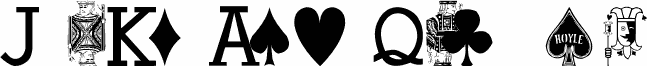 Ukážka písma Hoyle Playing Cards