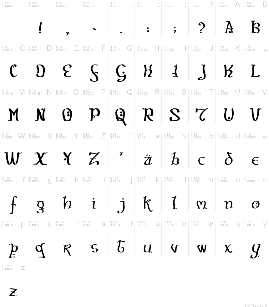 elvish alphabet hobbit