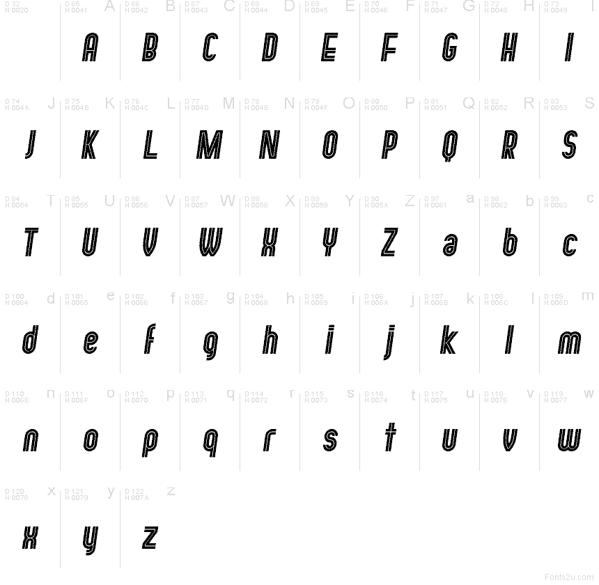 Basis-Lateinisch - Zeichentabelle