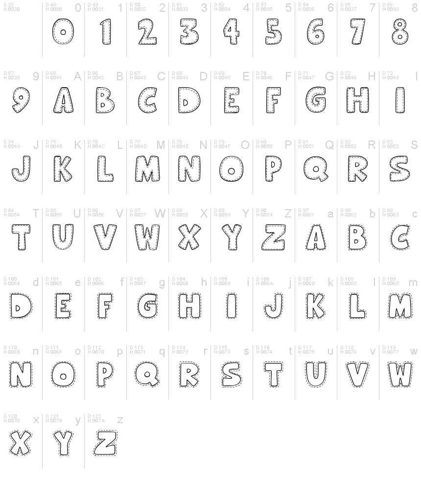 Hooman Stitch font | Fonts2u.com