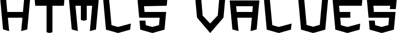 HTML5 Values