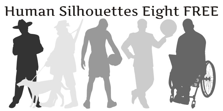Human Silhouettes Free Eight Schriftart