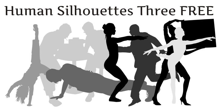 Human Silhouettes Schriftart