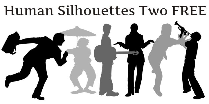 Human Silhouettes Schriftart
