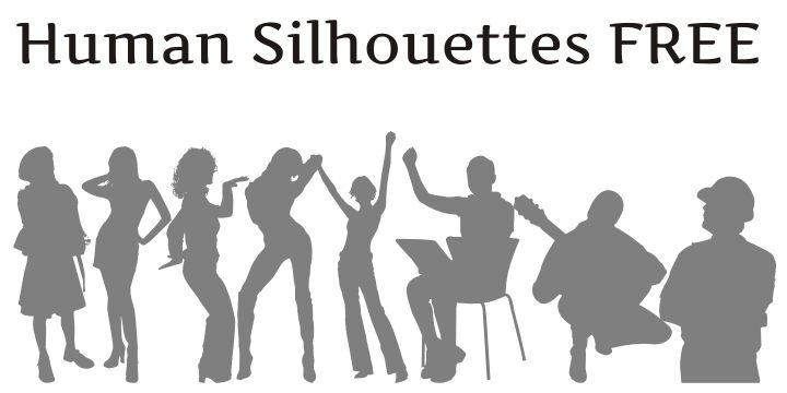 Human Silhouettes Schriftart
