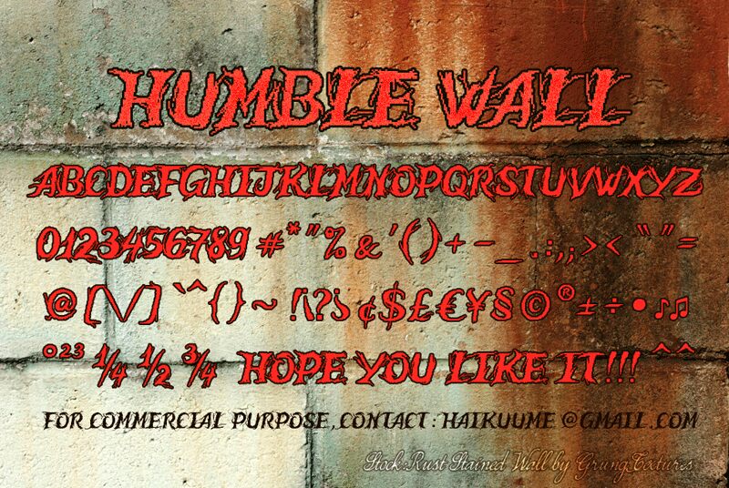Humble Wall الخط