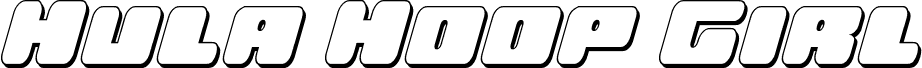 Podgląd czcionki Hula Hoop Girl 3D Italic