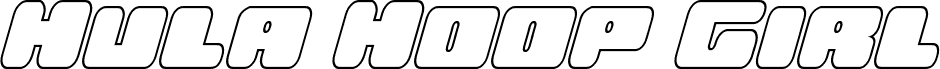 Podgląd czcionki Hula Hoop Girl Outline Italic