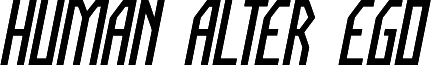 Preview of the HUMAN ALTER EGO Italic font