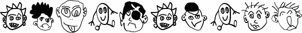 Preview of the HumanHeads font