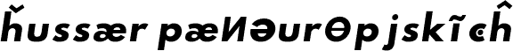Hussar Paneuropjskich Lowercase Oblique
