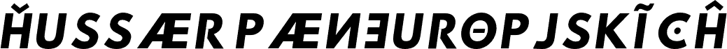 Hussar Paneuropjskich Uppercase Oblique