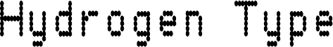 Preview of the HydrogenType font